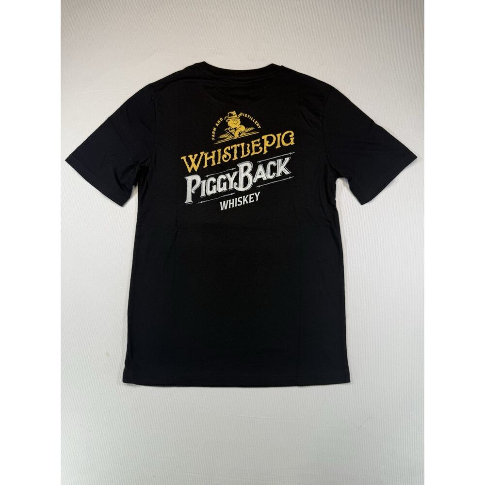 whistle pig piggy back whiskey pig T-shirt size small